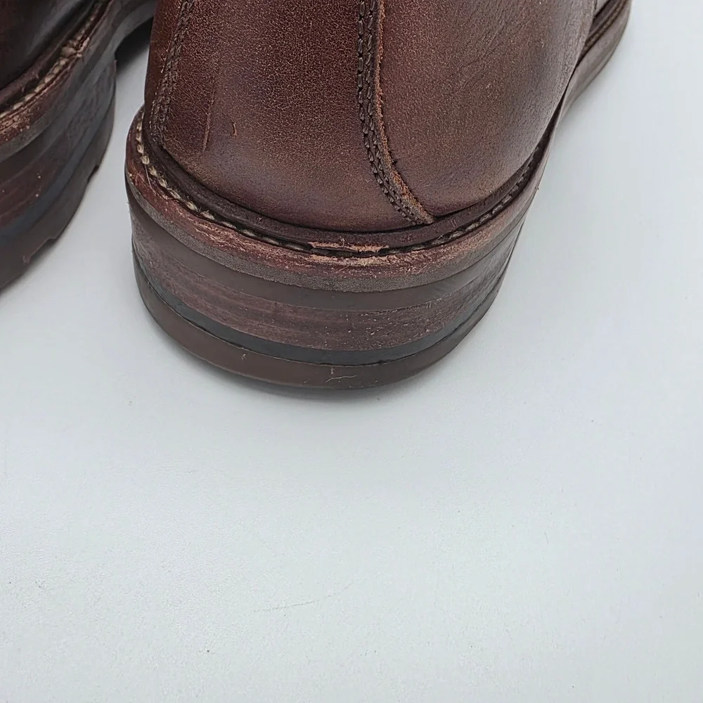 Johnston & Murphy Derby Dress Shoes Men 11M Brown Leather Brazil Lug Sole Preppy
